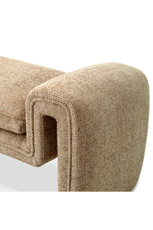 Cream Bouclé Upholstered Bench | Eichholtz Tondo | Oroa.com