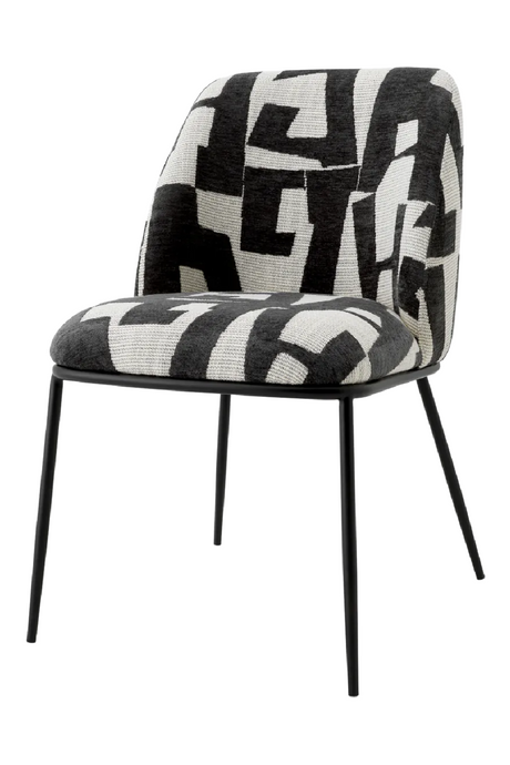 Printed Black Fabric Dining Chair | Eichholtz Caleb | Oroa.com