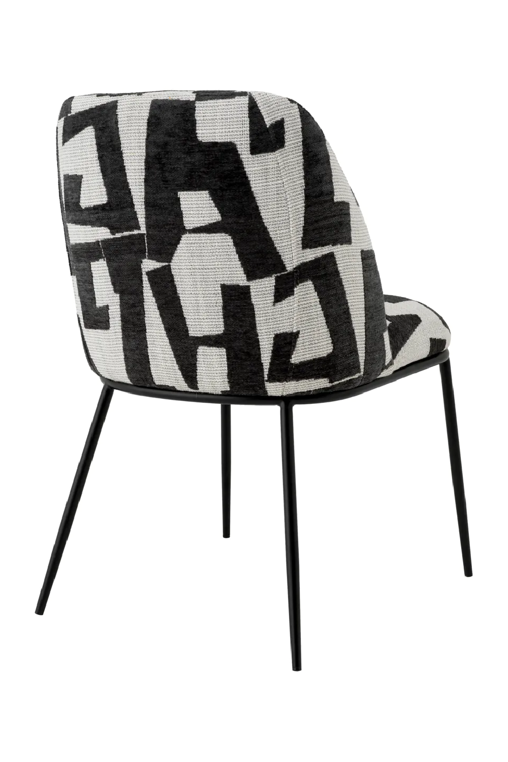 Printed Black Fabric Dining Chair | Eichholtz Caleb | Oroa.com