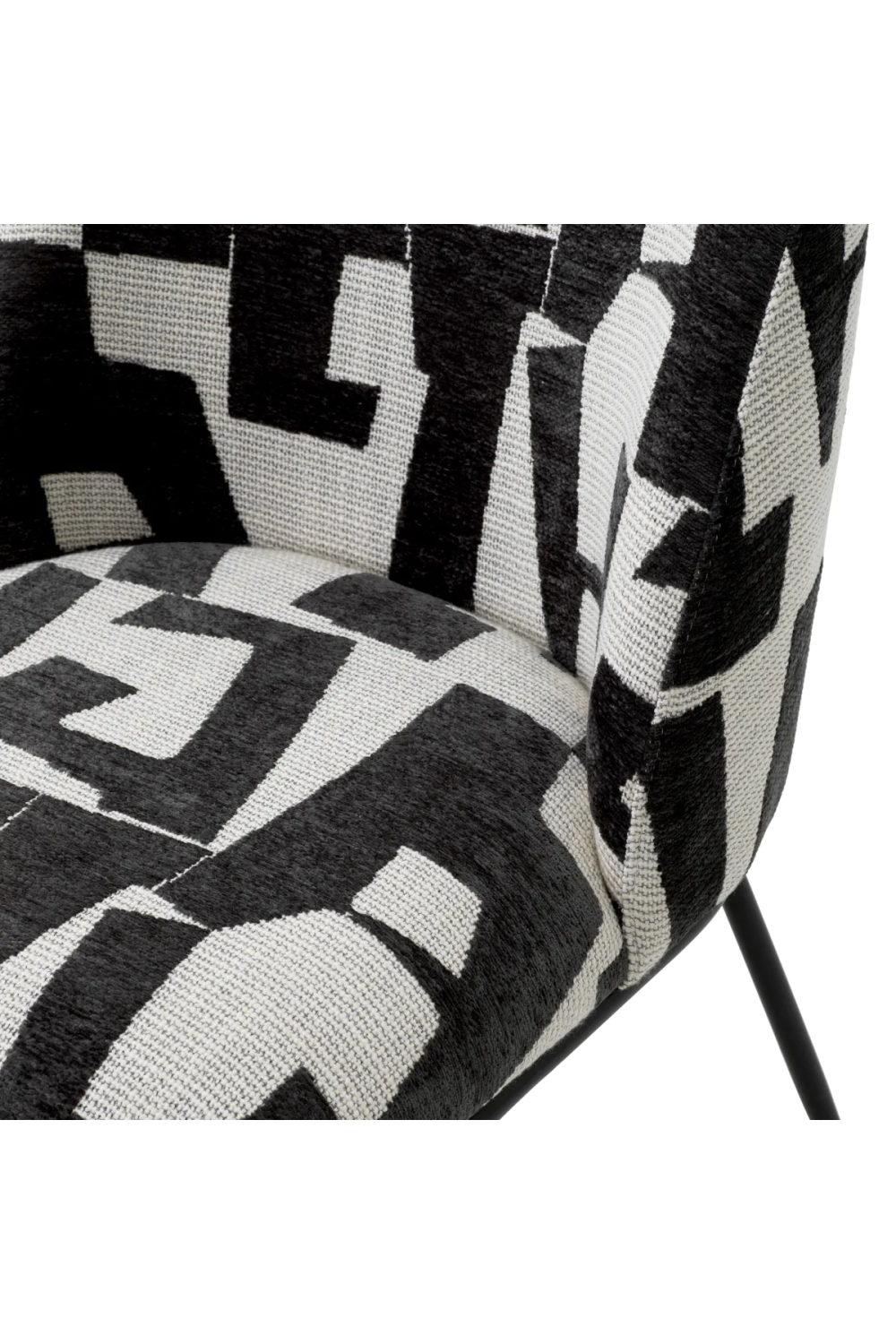 Printed Black Fabric Dining Chair | Eichholtz Caleb | Oroa.com