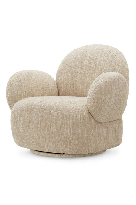 Bouclé Cream Swivel Chair | Eichholtz Madrone | Oroa.com