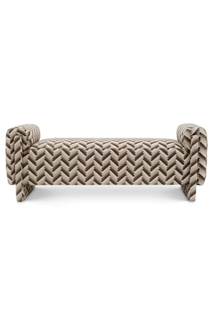 Chevron Brown Bench | Eichholtz Del Vale | Oroa.com