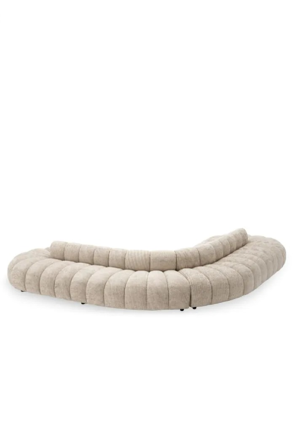 Beige Channeled Curved Sofa | Eichholtz Alison | Oroa.com