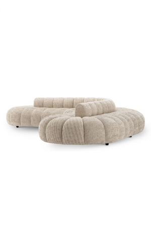 Beige Channeled Curved Sofa | Eichholtz Alison | Oroa.com