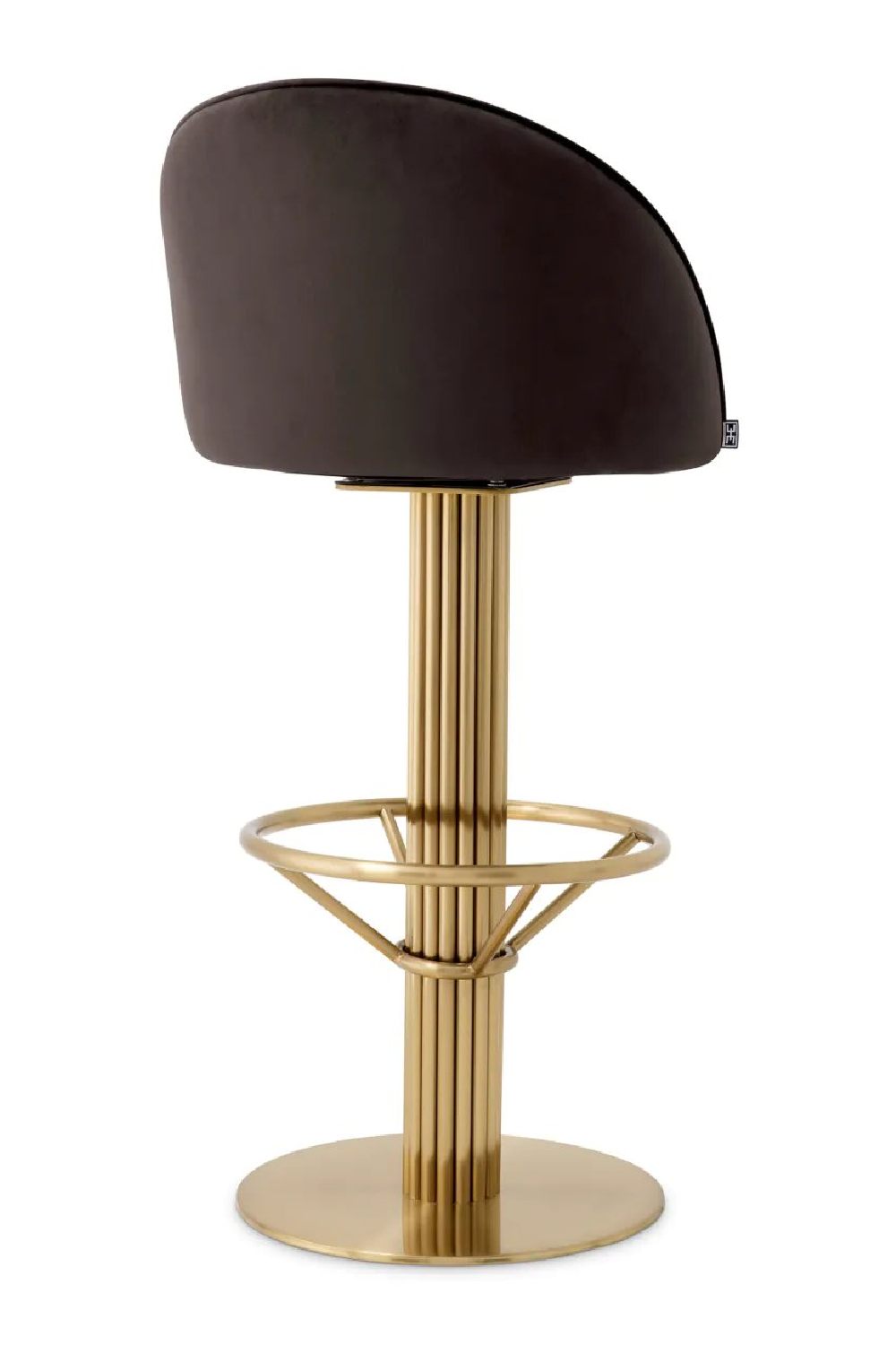 Gray Velvet Bar Stool | Eichholtz Dorland | Oroa.com