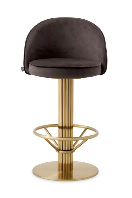 Gray Velvet Counter Stool | Eichholtz Dorland | Oroa.com