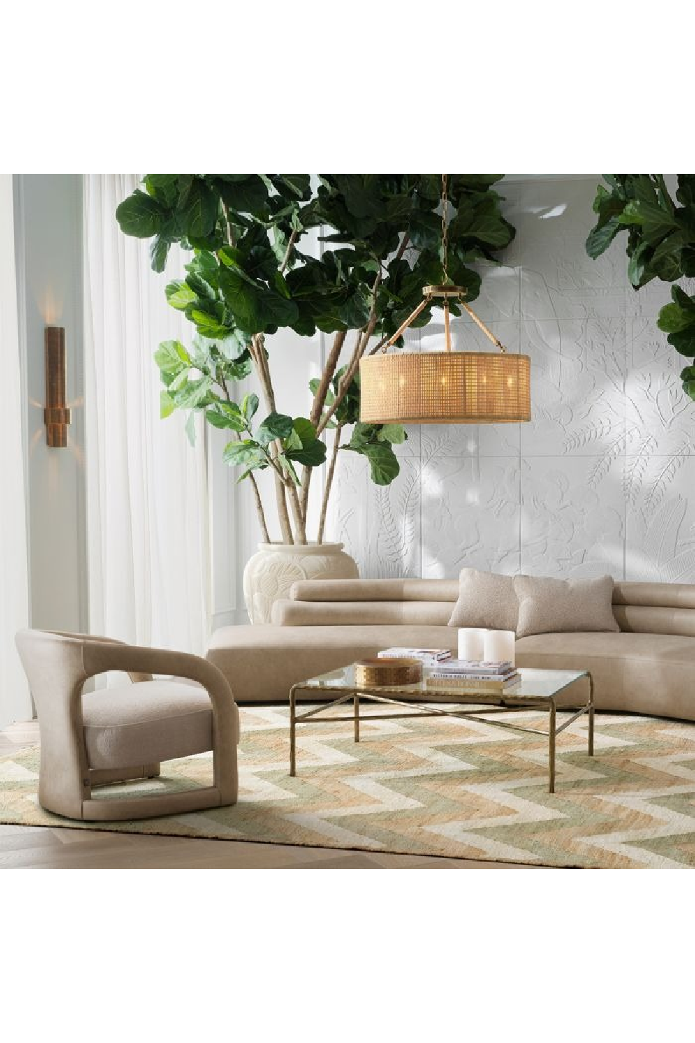 Beige Leather Accent Chair | Eichholtz Voletta | Oroa.com