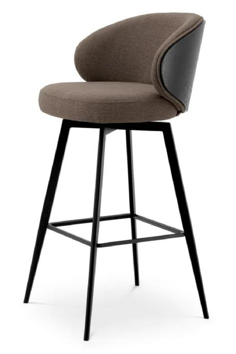 Curved Dark Gray Bar Stool | Eichholtz Camerota | Oroa.com