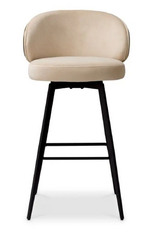 Curved-Back Beige Bar Stool | Eichholtz Camerota | Oroa.com