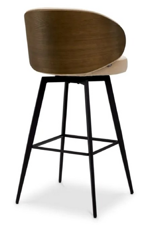 Curved-Back Beige Bar Stool | Eichholtz Camerota | Oroa.com