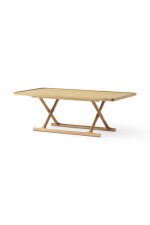 Oiled Wood Foldable Lounge Table | Audo Copenhagen Jager | Oroa.com
