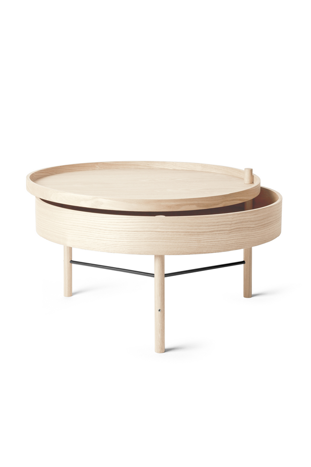Round Wooden Turning Table | Audo Copenhagen | Oroa.com