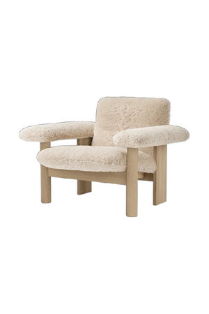 Low Back Sheep Skin Lounge Chair |  Audo Copenhagen Brasilia | Oroa.com