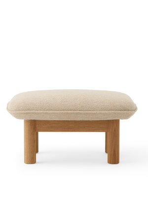 Cushioned Wooden Ottoman | Audo Copenhagen Brasilia
