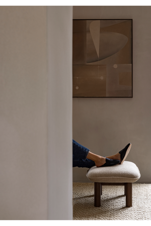 Cushioned Wooden Ottoman | Audo Copenhagen Brasilia | Oroa.com