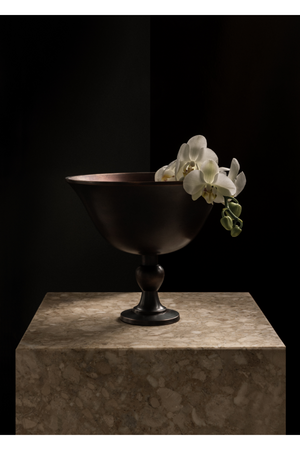 Brown Bronzed Footed Bowl | Audo Copenhagen Pavot | Oroa.com