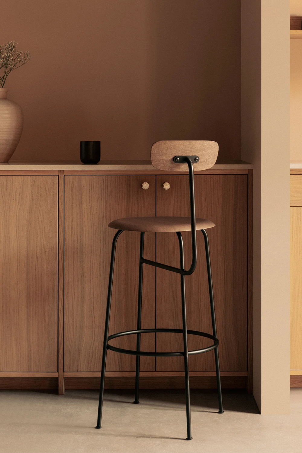 Wooden Veneer Bar Chair | Audo Copenhagen Afteroom | Oroa.com