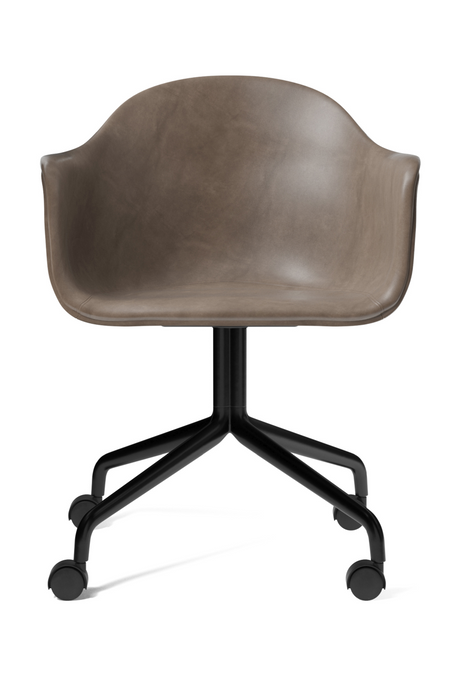 Black Swivel Casters Dining Chair | Audo Copenhagen Harbour | Oroa.com