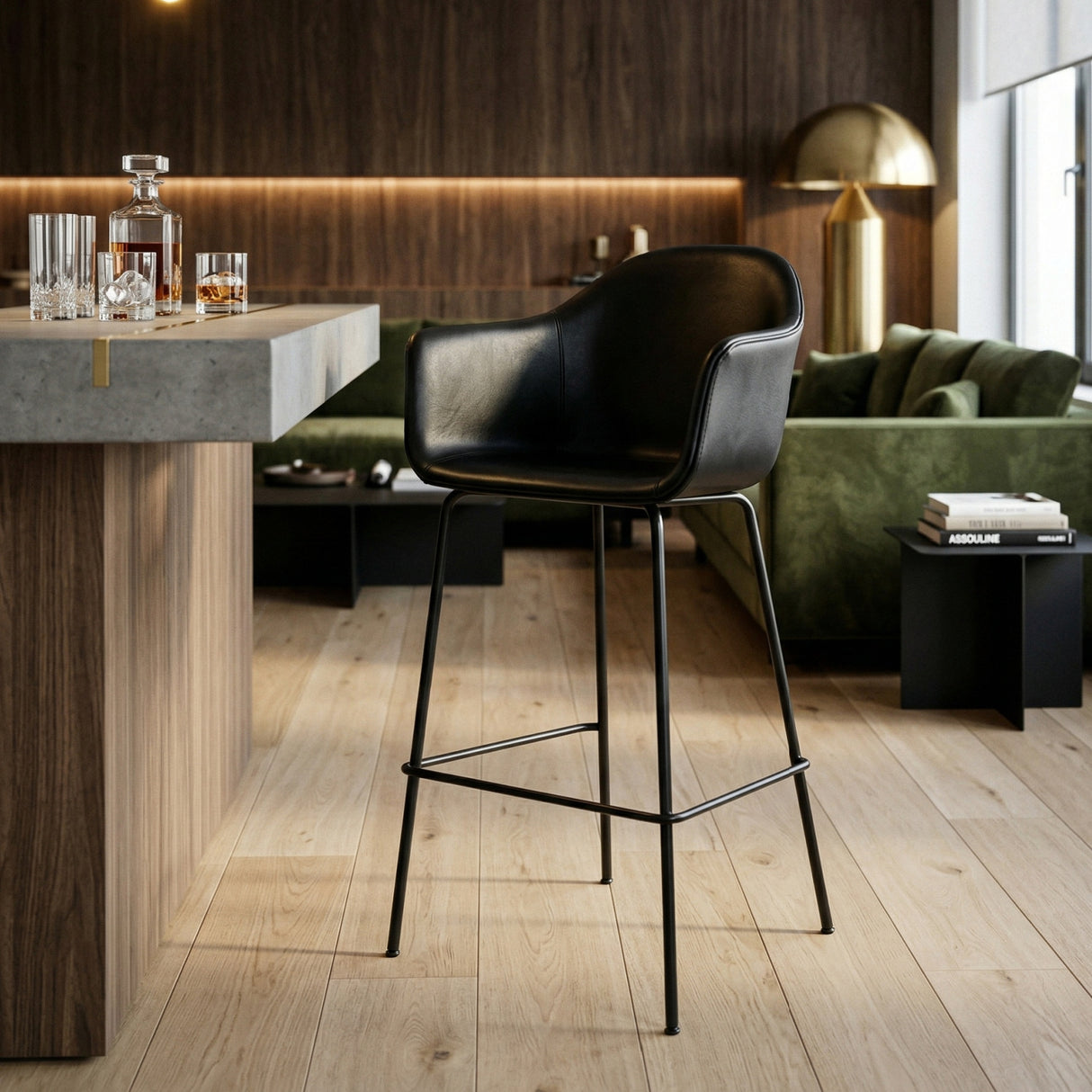   Upholstered Shell Bar Chair | Oroa.com