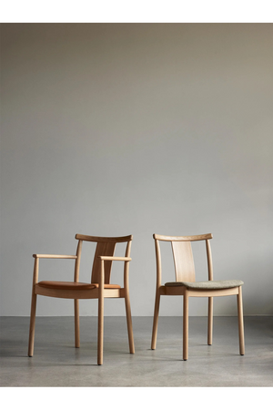 Upholstered Seat Oak Dining Chair | Audo Copenhagen Merkur | Oroa.com