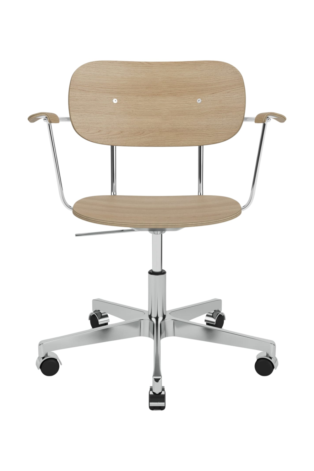 Aluminum Base Oak Swivel Chair | Audo Copenhagen Co Task | Oroa.com