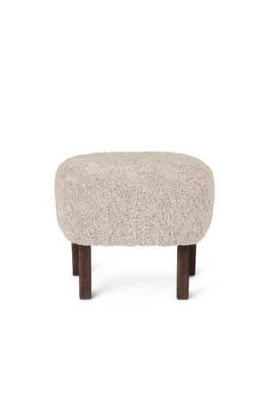 Oak Base Upholstered Ottoman | Audo Copenhagen Ingeborg | Oroa.com