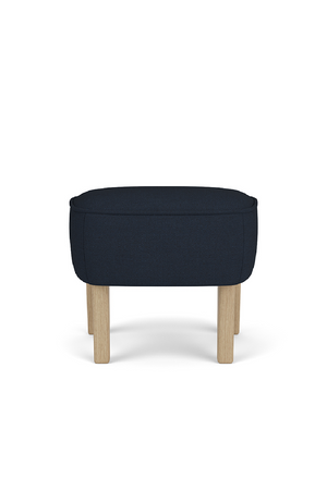 Oak Base Upholstered Ottoman | Audo Copenhagen Ingeborg | Oroa.com