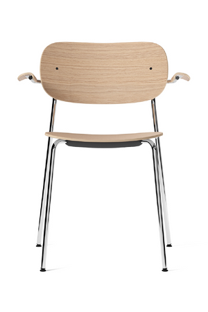 Chrome Base Oak Dining Armchair | Audo Copenhagen Co | Oroa.com