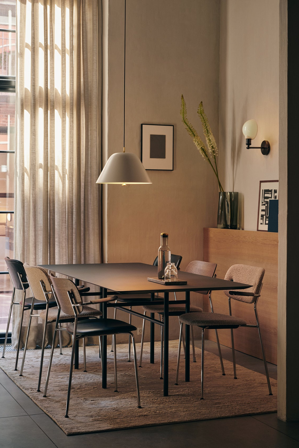 Chrome Base Oak Dining Armchair | Audo Copenhagen Co | Oroa.com