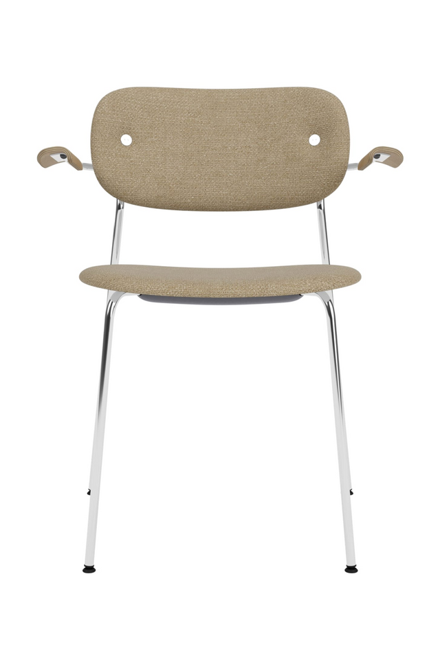 Chrome Padded Dining Armchair | Audo Copenhagen Co | Oroa.com