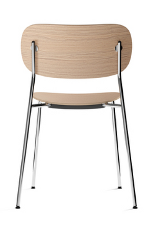 Chrome Base Oak Dining Chair | Audo Copenhagen Co