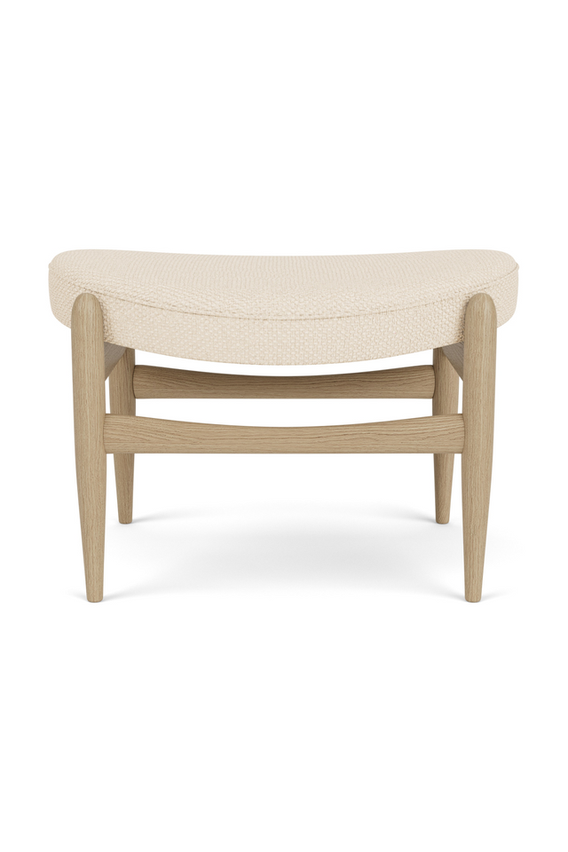 Wooden Base Padded Ottoman | Audo Copenhagen Elizabeth | Oroa.com