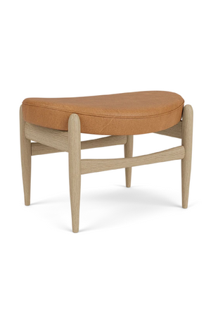 Wooden Base Padded Ottoman | Audo Copenhagen Elizabeth | Oroa.com