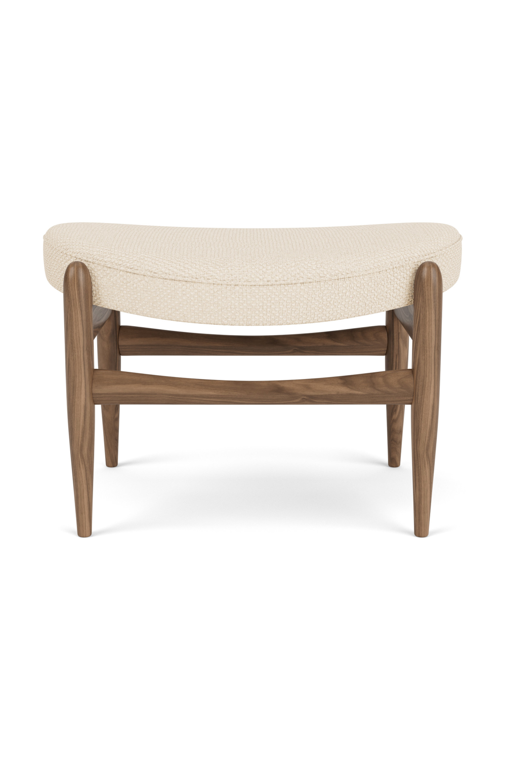Wooden Base Padded Ottoman | Audo Copenhagen Elizabeth | Oroa.com