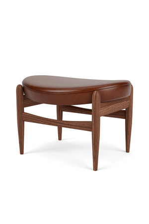 Wooden Base Padded Ottoman | Audo Copenhagen Elizabeth | Oroa.com