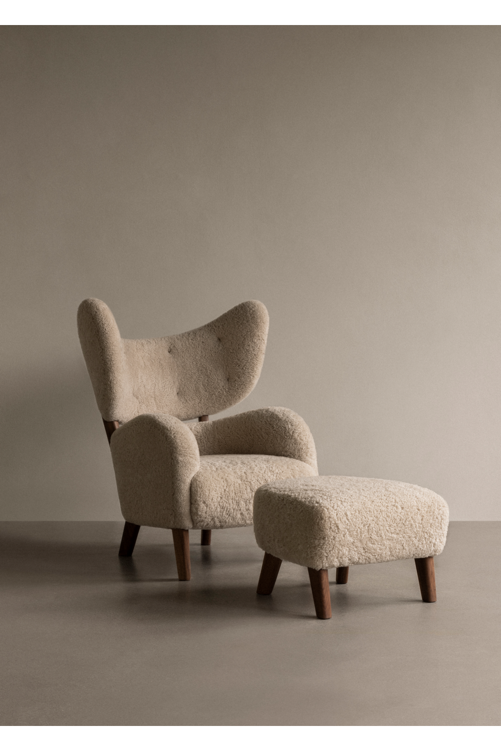 Wooden Leg Upholstered Ottoman | Audo Copenhagen My Own Chair | Oroa.com