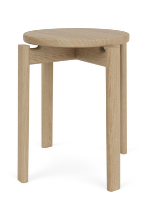 Round Wooden Stool | Audo Copenhagen Passage | Oroa.com