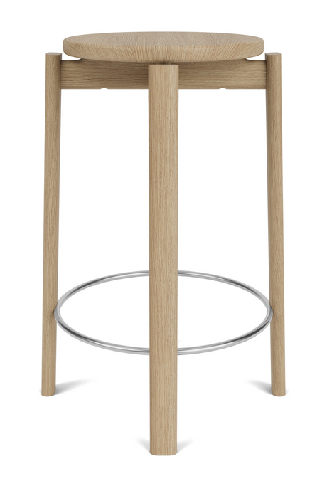 Round Wooden Counter Stool | Audo Copenhagen Passage | Oroa.com