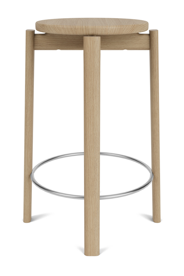 Round Wooden Counter Stool | Audo Copenhagen Passage | Oroa.com
