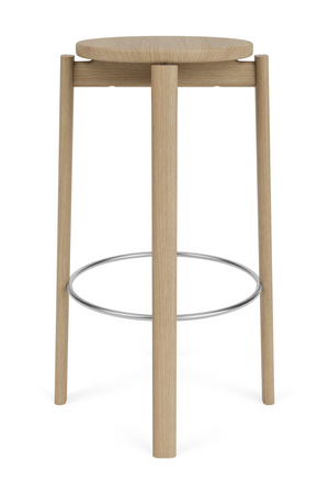 Round Wooden Bar Stool | Audo Copenhagen Passage | Oroa.com