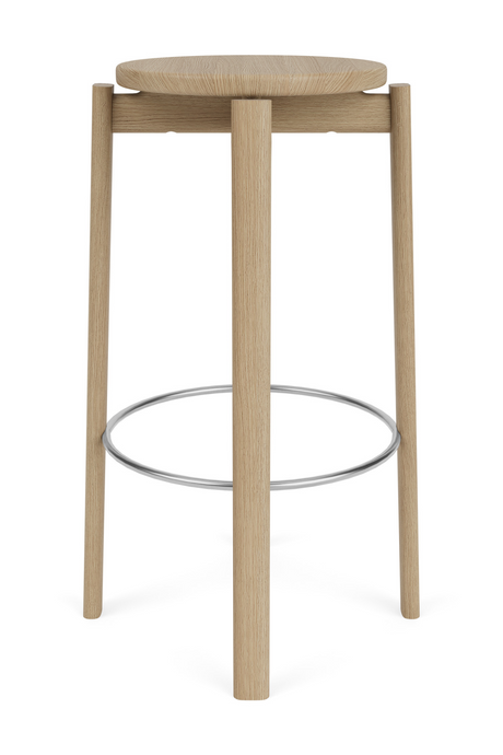 Round Wooden Bar Stool | Audo Copenhagen Passage | Oroa.com