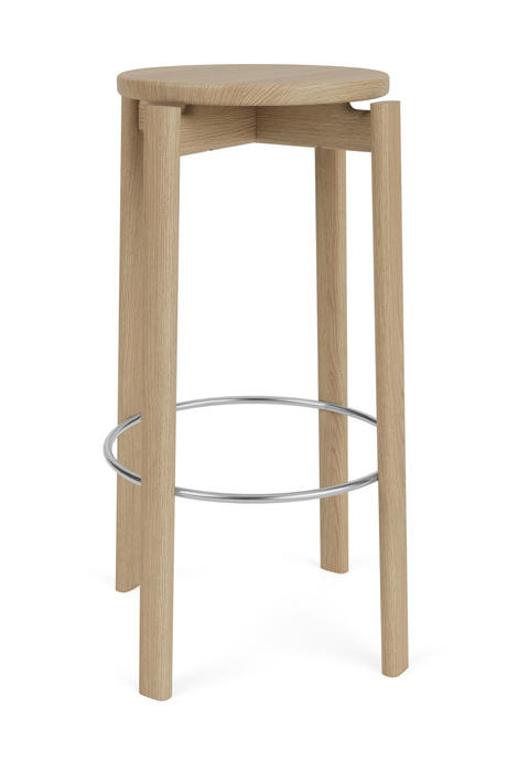 Round Wooden Bar Stool | Audo Copenhagen Passage | Oroa.com