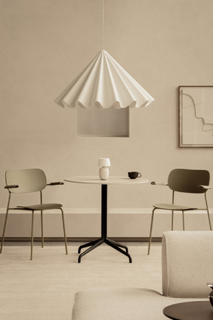 White Wavy Conical Pendant Lamp | Audo Copenhagen Dancing | Oroa.com