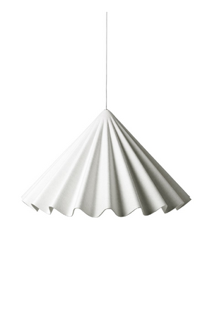 White Wavy Conical Pendant Lamp | Audo Copenhagen Dancing | Oroa.com
