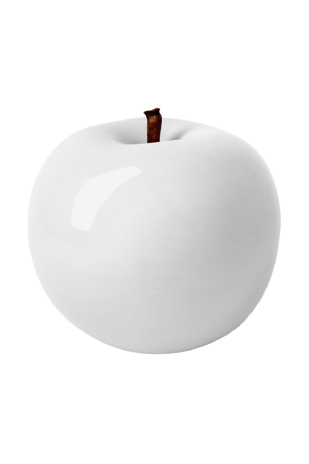 White Apple Ceramic Sculpture M | Andrew Martin Glazed| Oroa.com