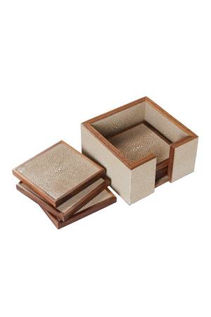 Shagreen Coasters with Box (6) | Andrew Martin Lexi | Oroa.com