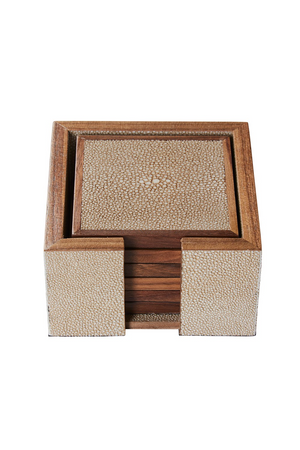 Shagreen Coasters with Box (6) | Andrew Martin Lexi | Oroa.com