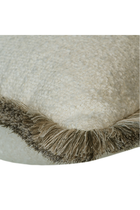Boucle Fringed Square Cushion | Andrew Martin Huntsman | Oroa.com