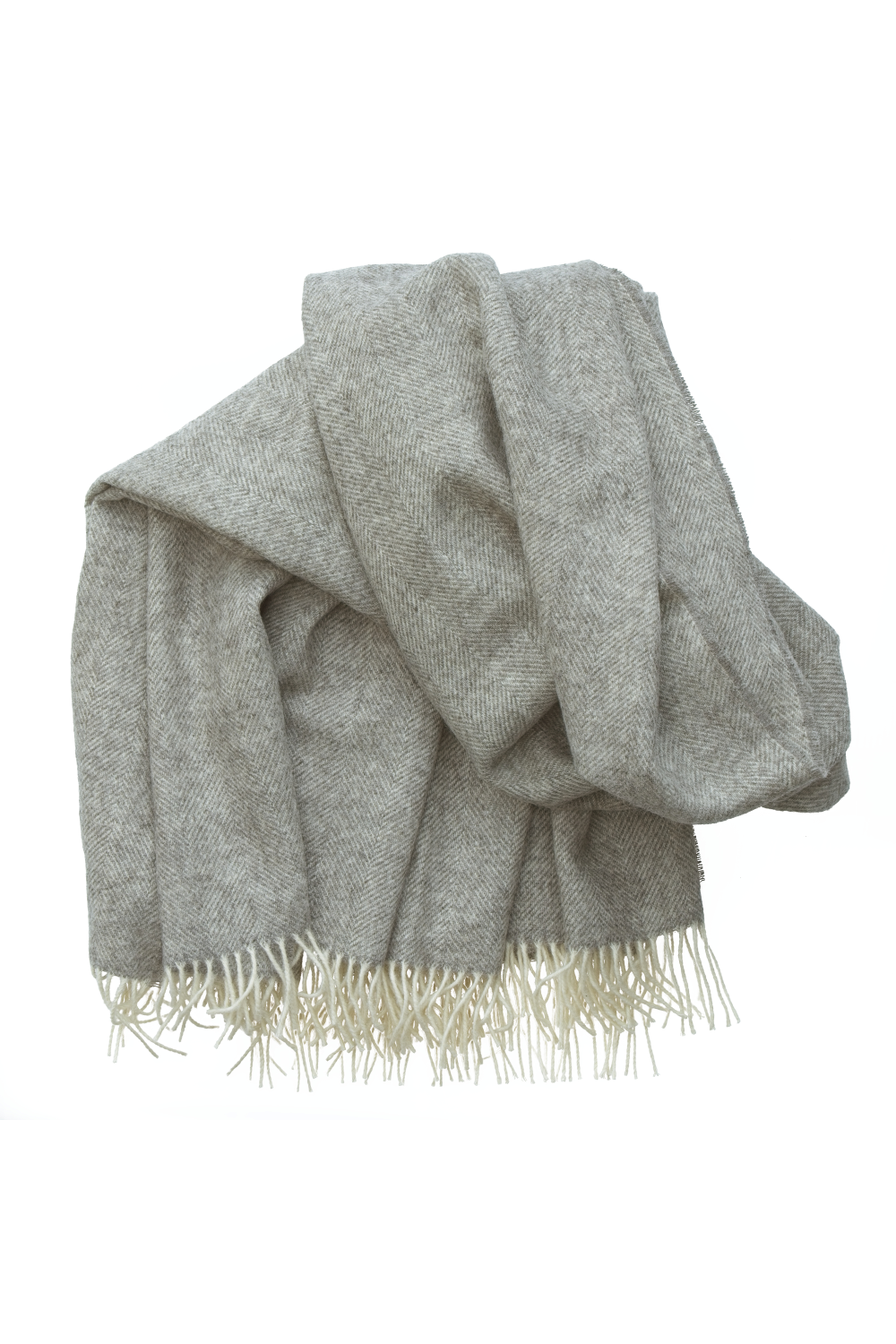 Wool Fringed Throw | Andrew Martin Herringbone | Oroa.com