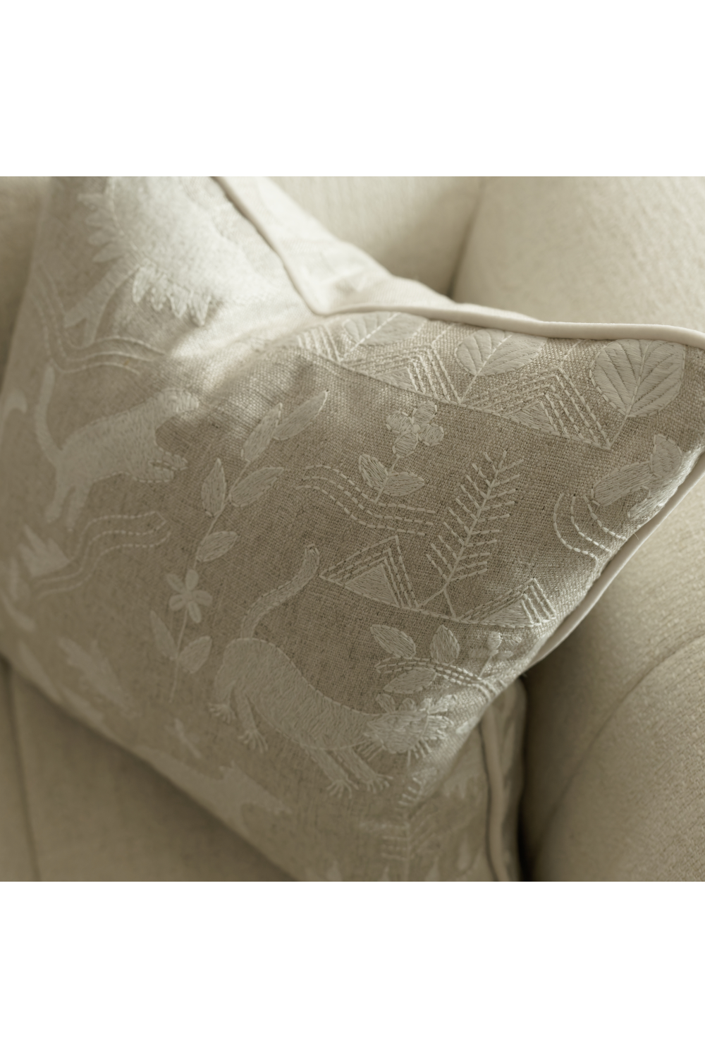 Embroidered Linen Cushion | Andrew Martin Scout | Oroa.com